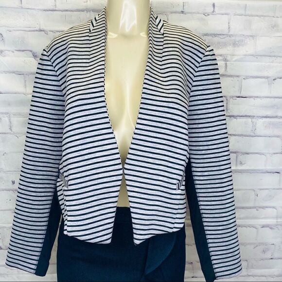 RACHEL Rachel Roy Frankie Striped Open Blazer - Picture 2 of 11